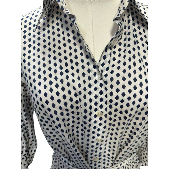 Oliphant Shirt Dress – Navy & White Print - Picture 5 of 6